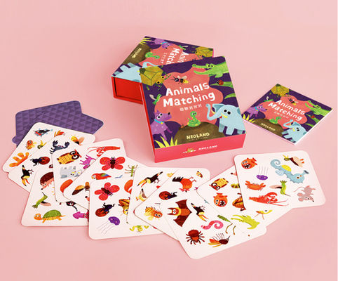 CMYK que imprime las tarjetas a juego animales para la educación de los niños