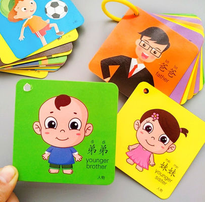 El cuadrado forma tarjetas flash rígidas de la educación de los niños de la cartulina 2m m gruesos