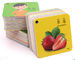 El cuadrado forma tarjetas flash rígidas de la educación de los niños de la cartulina 2m m gruesos