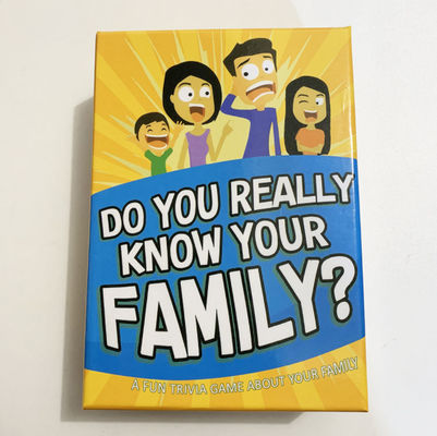 200 cuestiones de las tarjetas de juego del papel de la cartulina de la tarjeta de la familia 2,5&quot; *3.5”