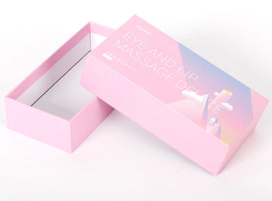 el rosa rígido de las cajas de regalo de la cartulina de 2m m imprimió reciclable para los cosméticos