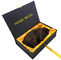 El libro modificado para requisitos particulares forma el empaquetado magnético negro de Flip Cardboard Box For Hair
